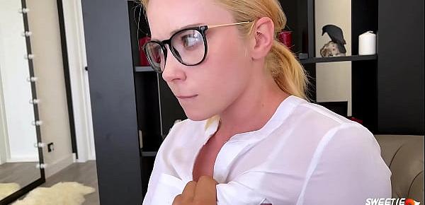  Horny Secretary Fucking with Boss in Different Poses - Cumshot On Glasses